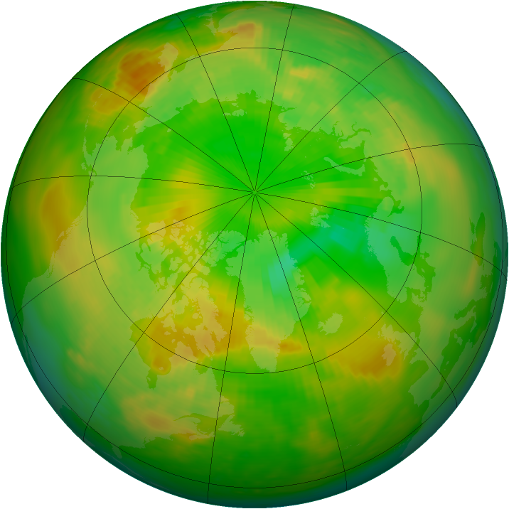 Arctic ozone map for 23 June 1979